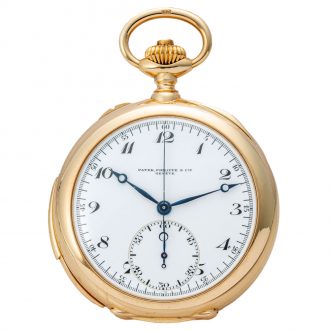 Swiss 18K gold repeating chronograph pocket watch Circa 1910