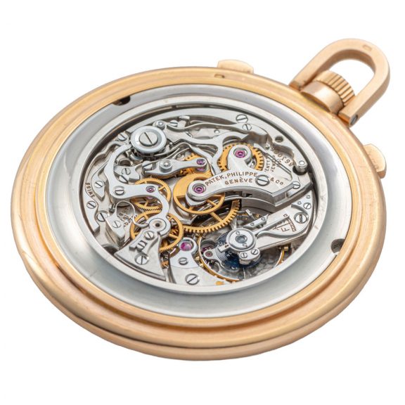 Swiss gold chronograph with pulsometer scale Circa 1943 Swiss gold chronograph with pulsometer scale Circa 1943