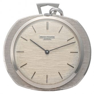 Unusual Swiss 18K white gold Ricochet dress watch Circa 1963