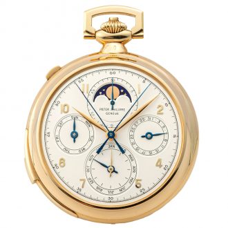 Swiss complicated 18K gold lever pocket watch Circa 1922