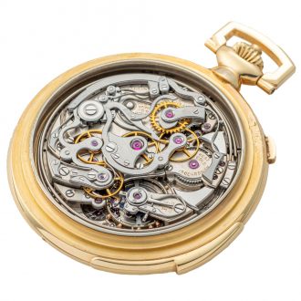 Swiss complicated 18K gold lever pocket watch Circa 1922