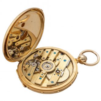 Swiss 18 carat gold and enamel chronometer Circa 1850