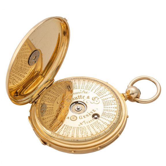 Swiss 18 carat gold and enamel chronometer Circa 1850 Swiss 18 carat gold and enamel chronometer Circa 1850