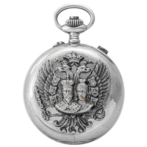 French silver pocket watch with split seconds chronograph Circa 1896 French silver pocket watch with split seconds chronograph Circa 1896