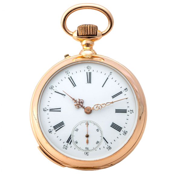 Swiss rose gold quarter repeating clockwatch Circa 1870