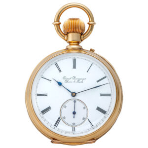 Rare Swiss 18 carat gold double faced pocket watch Circa 1890
