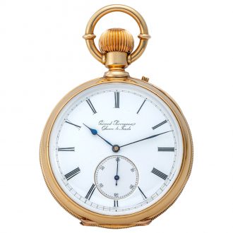 Rare Swiss 18 carat gold double faced pocket watch Circa 1890