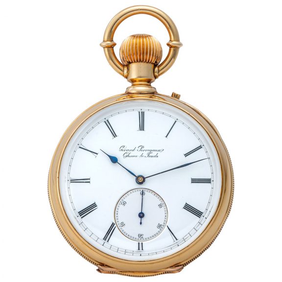 Rare Swiss 18 carat gold double faced pocket watch Circa 1890