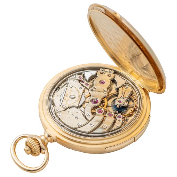 Swiss yellow gold minute repeating pocket watch Circa 1913 Swiss yellow gold minute repeating pocket watch Circa 1913