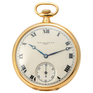 Swiss 18K gold keyless winding lever dress watch Circa 1910