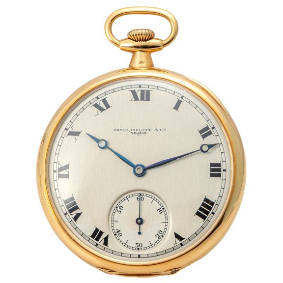 Swiss 18K gold keyless winding lever dress watch Circa 1910