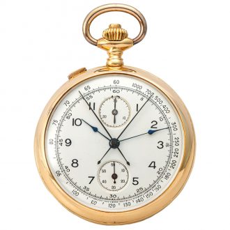 Swiss 18 carat gold split seconds chronograph Circa 1910