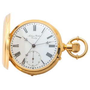 Swiss gold hunter with independent center seconds Circa 1890