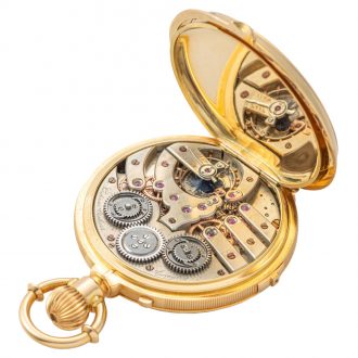 Swiss gold hunter with independent center seconds Circa 1890