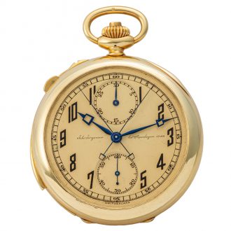 Danish 18K gold minute repeating lever pocket watch Circa 1910
