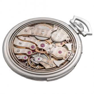 Elegant Swiss platinum astronomic Art Deco pocket watch Circa 1924
