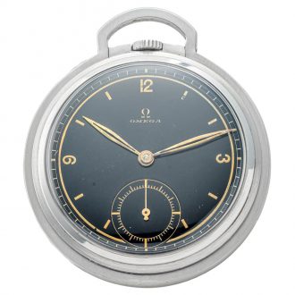 Rare Swiss stainless steel Art Deco pocket watch Circa 1933