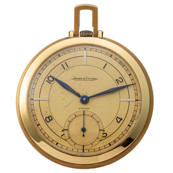 Swiss 18 carat gold open faced lever pocket watch Circa 1940