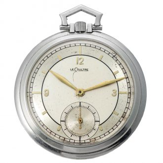 Swiss stainless steel keyless pocket watch Circa 1940