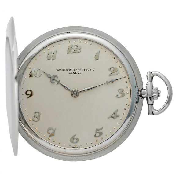 Swiss platinum Art Deco full hunter pocket watch Circa 1930