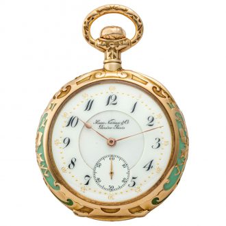Charming Swiss gold Art Nouveau pocket watch Circa 1900
