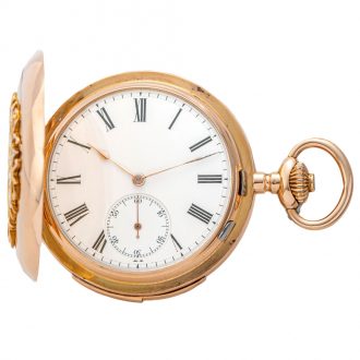 Swiss 18K gold minute repeating pocket watch Circa 1900
