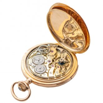 Swiss 18K gold minute repeating pocket watch Circa 1900