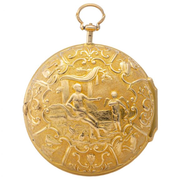Fine English 20 carat gold repoussé pocket watch Circa 1780 Fine English 20 carat gold repoussé pocket watch Circa 1780