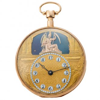 French gold quarter repeating automaton Circa 1820