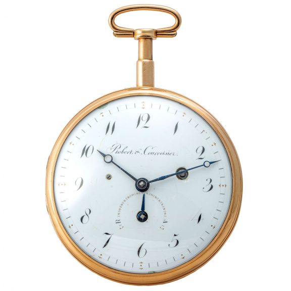 Swiss gold watch with enamelled automaton Circa 1800 Swiss gold watch with enamelled automaton Circa 1800
