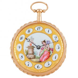 French 18K gold quarter repeating pocket watch Circa 1815
