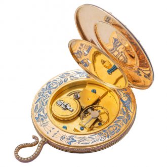 Magnificent Swiss gold Chinese lotus watch Circa 1820