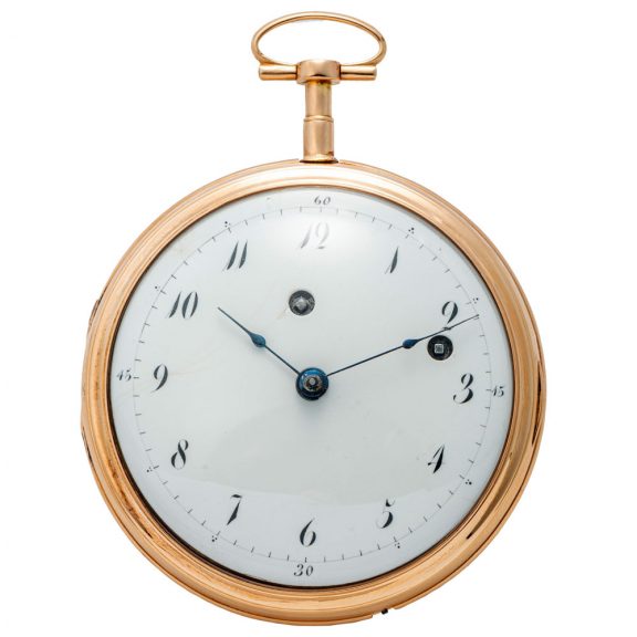 Swiss gold, enamel five motion automaton watch Circa 1800
