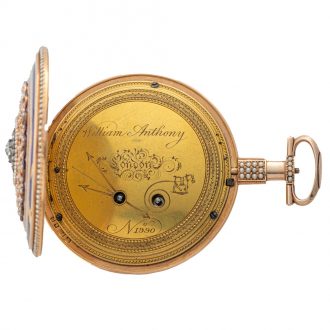 English gold decorative duplex pocket watch Circa 1805
