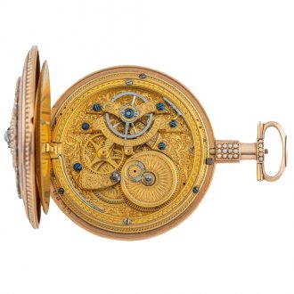 English gold decorative duplex pocket watch Circa 1805