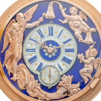Fine Swiss gold minute repeating keyless pocket watch Circa 1900