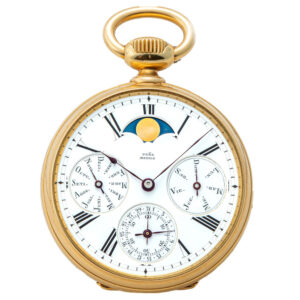 Historical Swiss gold watch with five complications Circa 1865