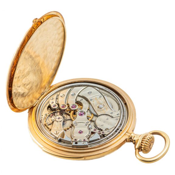 Swiss pink gold minute repeating pocket watch Circa 1905 Swiss pink gold minute repeating pocket watch Circa 1905