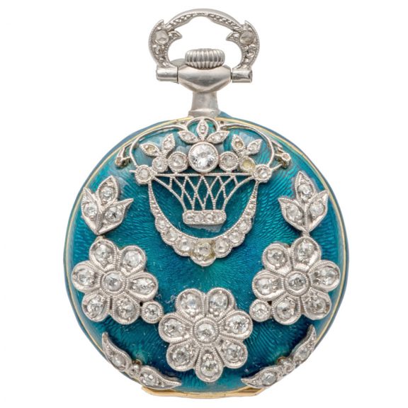 Elegant Swiss gold Belle Époque pendant watch Circa 1910