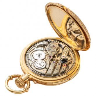 Swiss gold repeater made for the Hispanic market Circa 1890