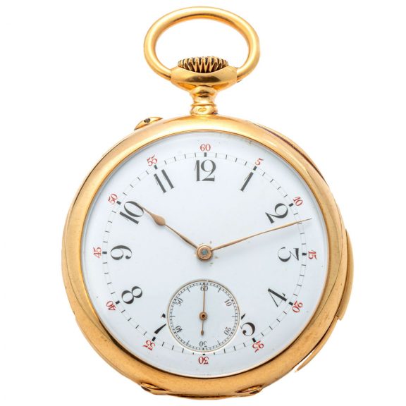 Swiss pink gold quarter repeating pocket watch Circa 1900