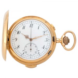 Large Swiss gold minute repeating chronograph Circa 1890