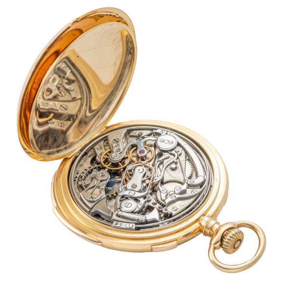 Swiss 18 carat gold split seconds chronograph Circa 1910 Swiss 18 carat gold split seconds chronograph Circa 1910