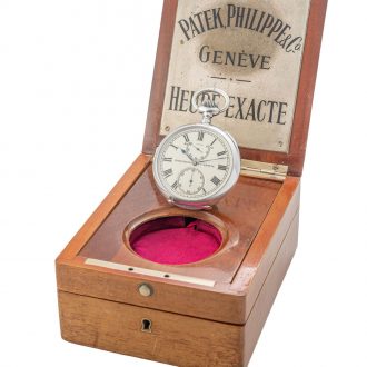 Swiss silver deck chronometer with power reserve Circa 1902