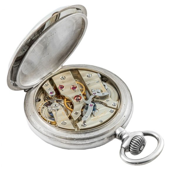 Swiss silver deck chronometer with power reserve Circa 1902 Swiss silver deck chronometer with power reserve Circa 1902