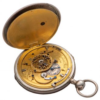 French silver watch with Jacquemart figure automaton Circa 1800 French silver watch with Jacquemart figure automaton Circa 1800