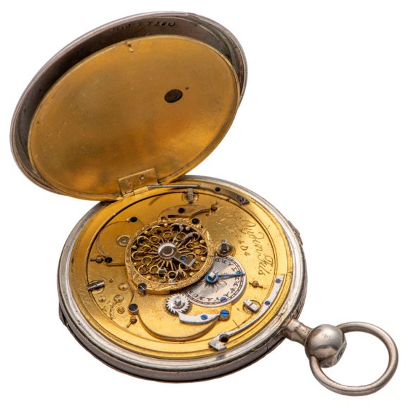 French silver watch with Jacquemart figure automaton Circa 1800 French silver watch with Jacquemart figure automaton Circa 1800