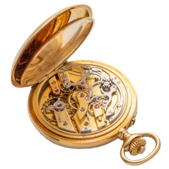 French gold watch with tachy- and pulsometer scales Circa 1920