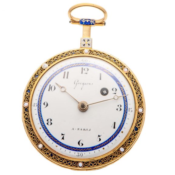 Decorative French gold and enamel pocket watch Circa 1790 Decorative French gold and enamel pocket watch Circa 1790