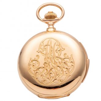 Swiss 18K gold minute repeating carillon pocket watch Circa 1900